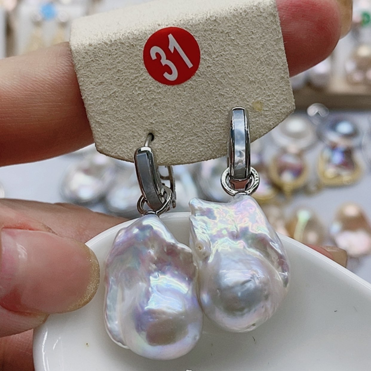 【闪购商品】淡水珍珠耳饰银S925镶嵌