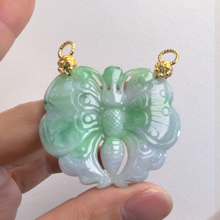 翡翠吊坠(赠链)未镶嵌代编织