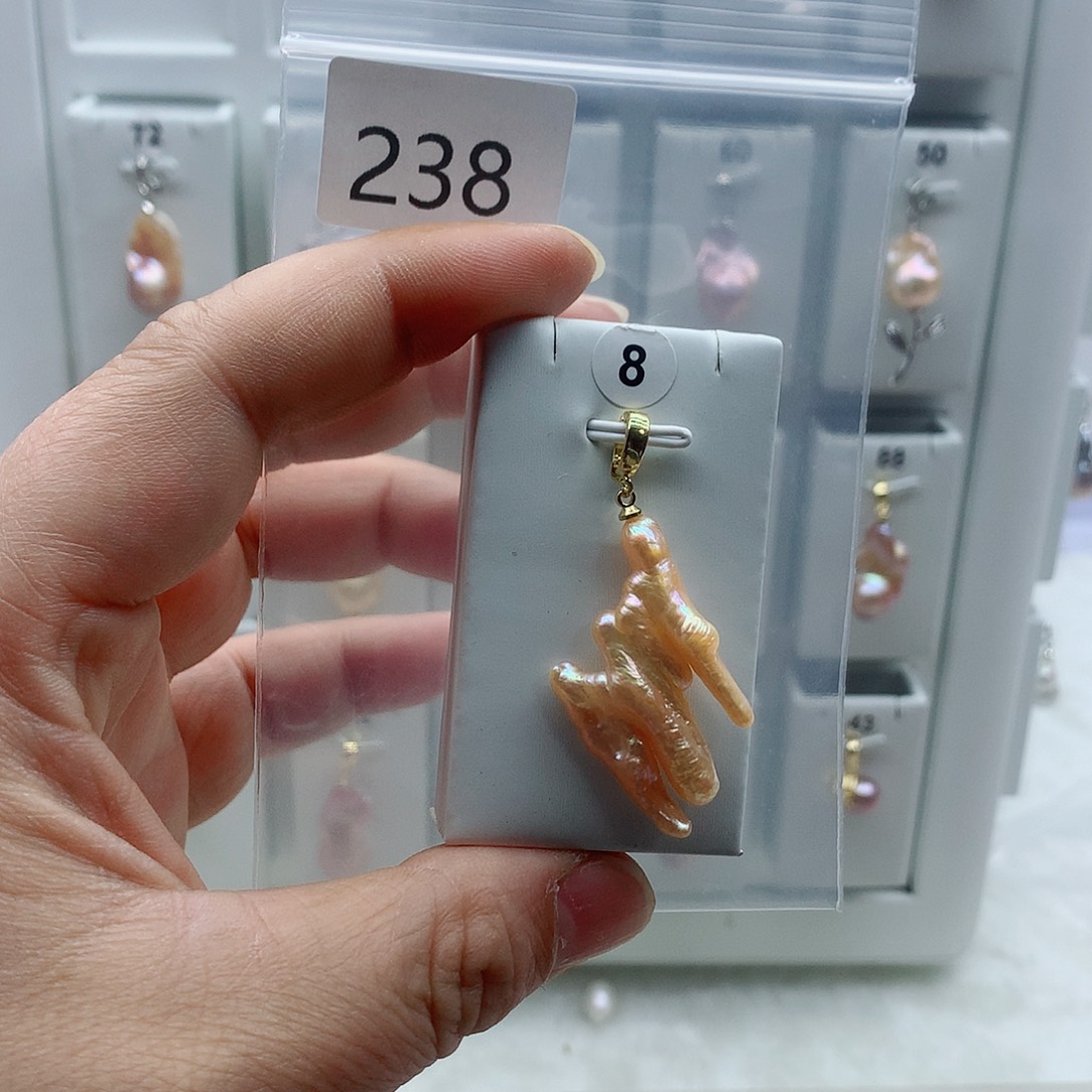 淡水珍珠合金吊坠(不含链)