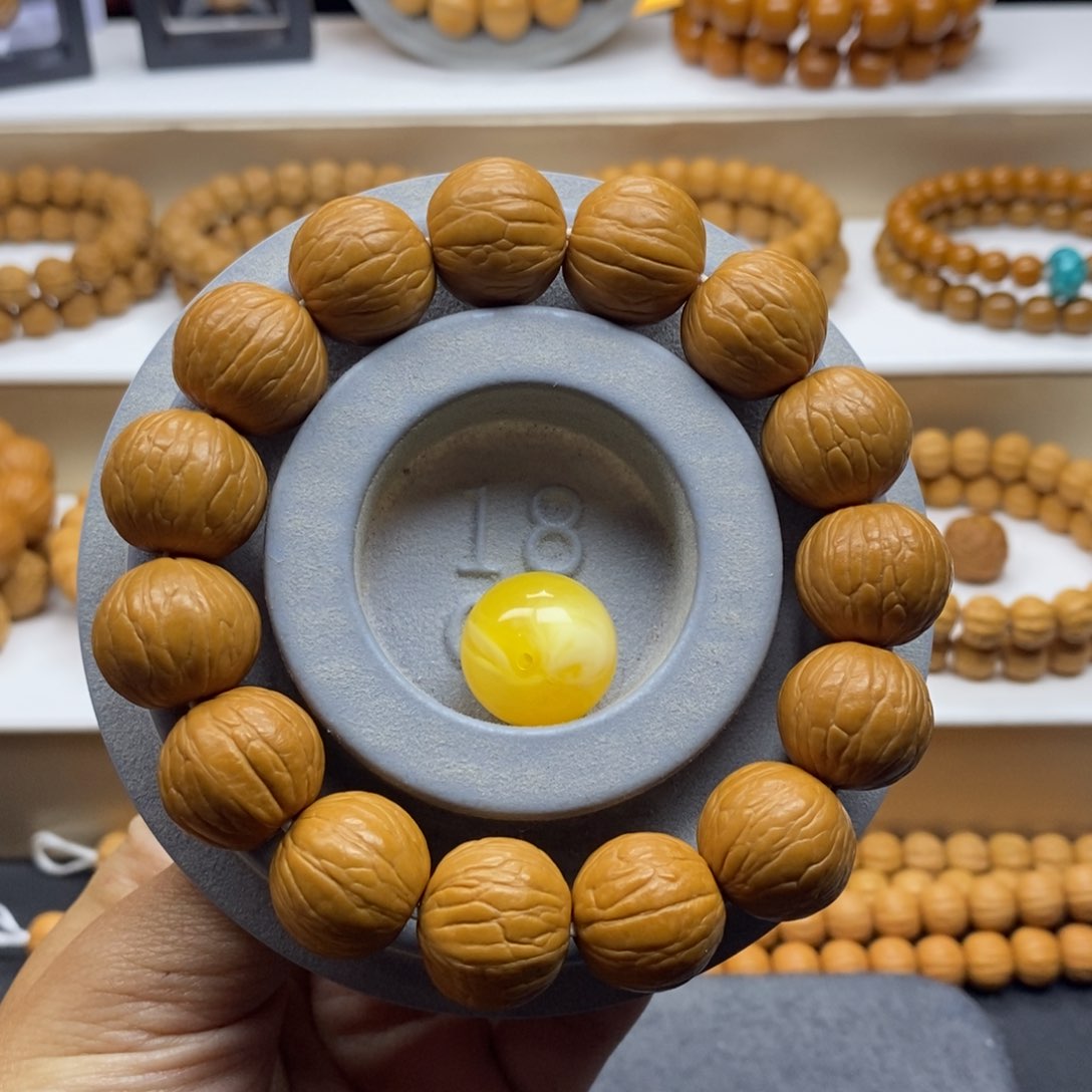 猴头核桃手串?聚宝盆16mm➕