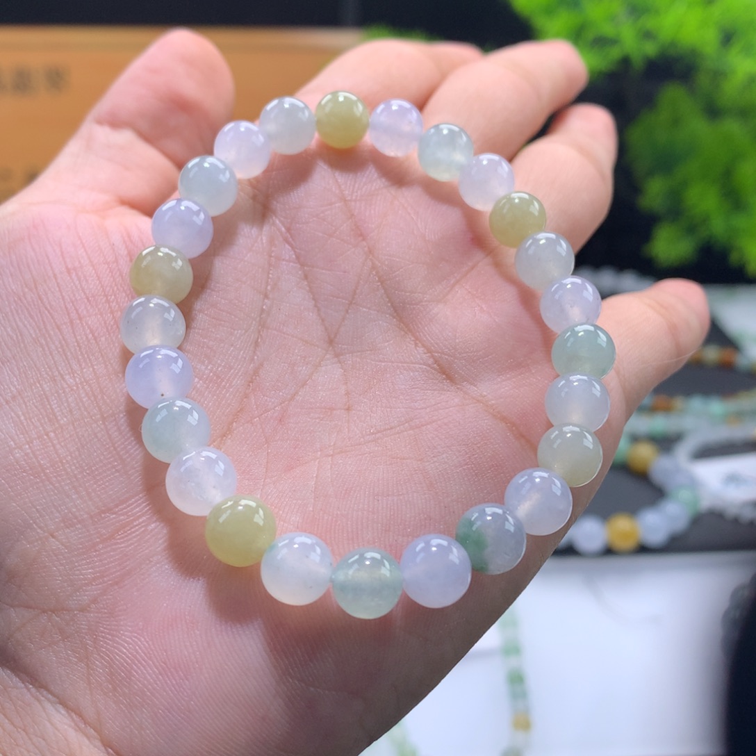 翡翠未镶嵌手链卡7.3