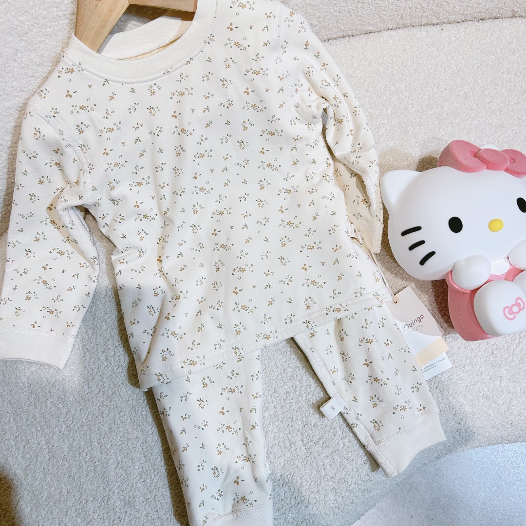 布婴谷-【桂花60262平腰款】羊毛蚕丝无骨套头家居服套装