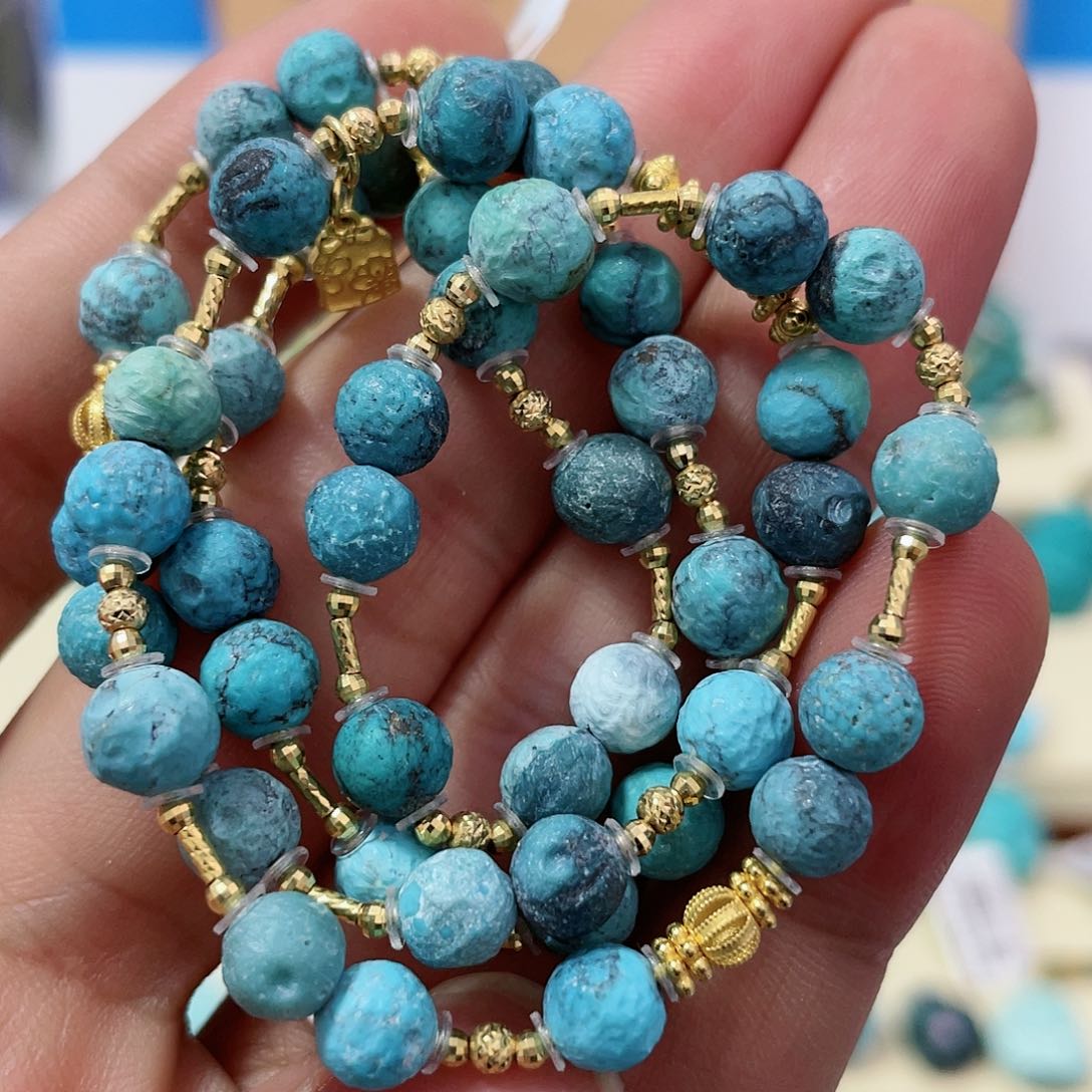 绿松石配饰18K金镶嵌