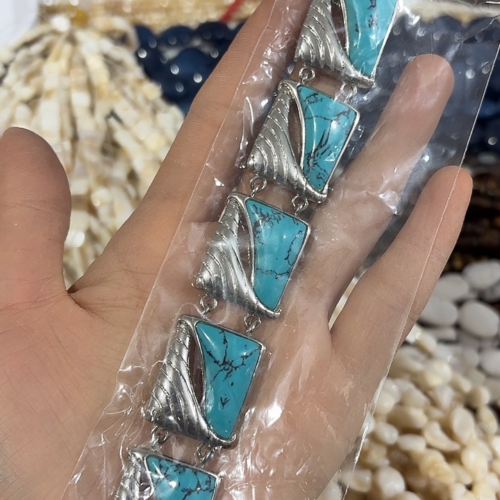 玛瑙/玉髓合金珠宝半成品一条蓝色