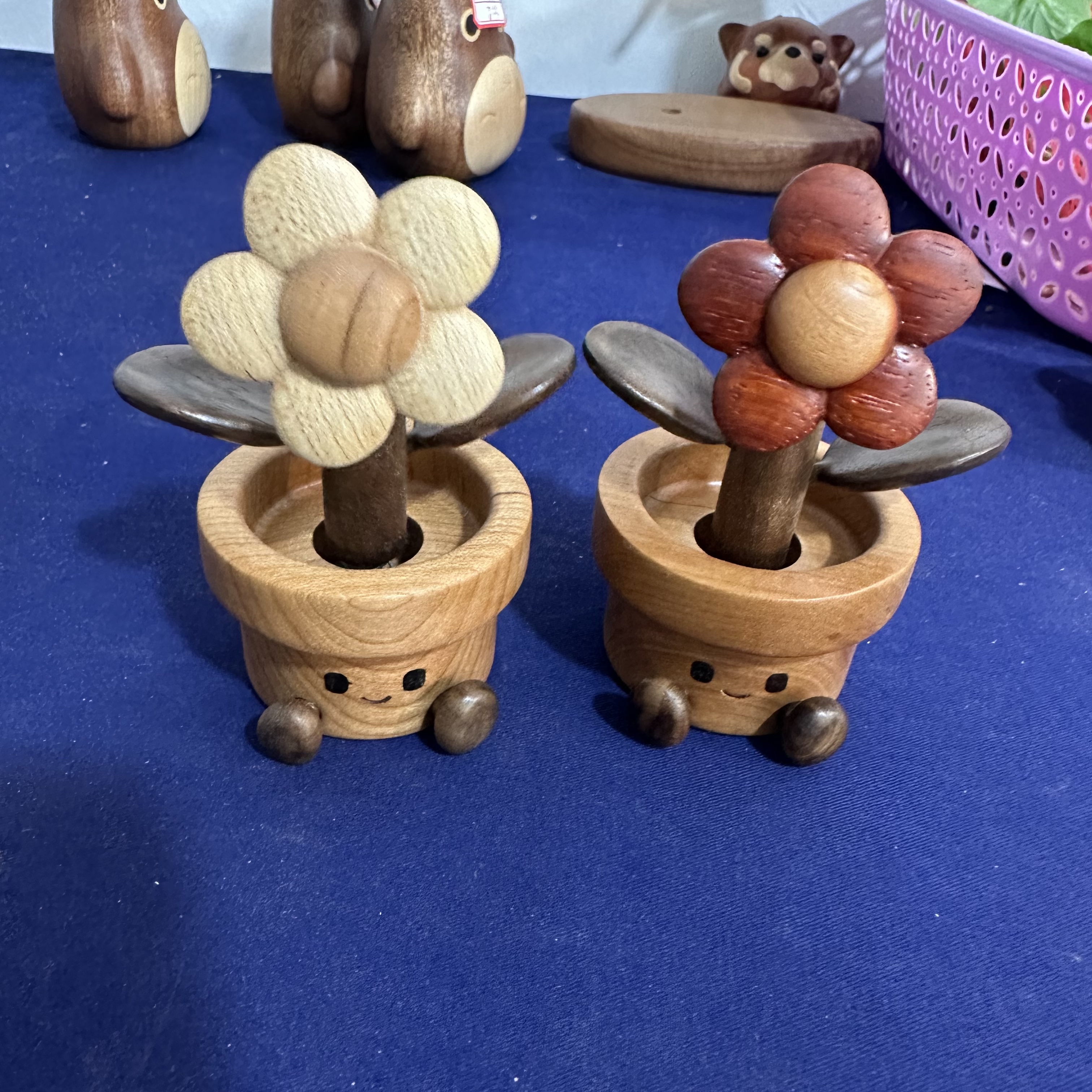 实木雕刻晃动有钱花日常送礼