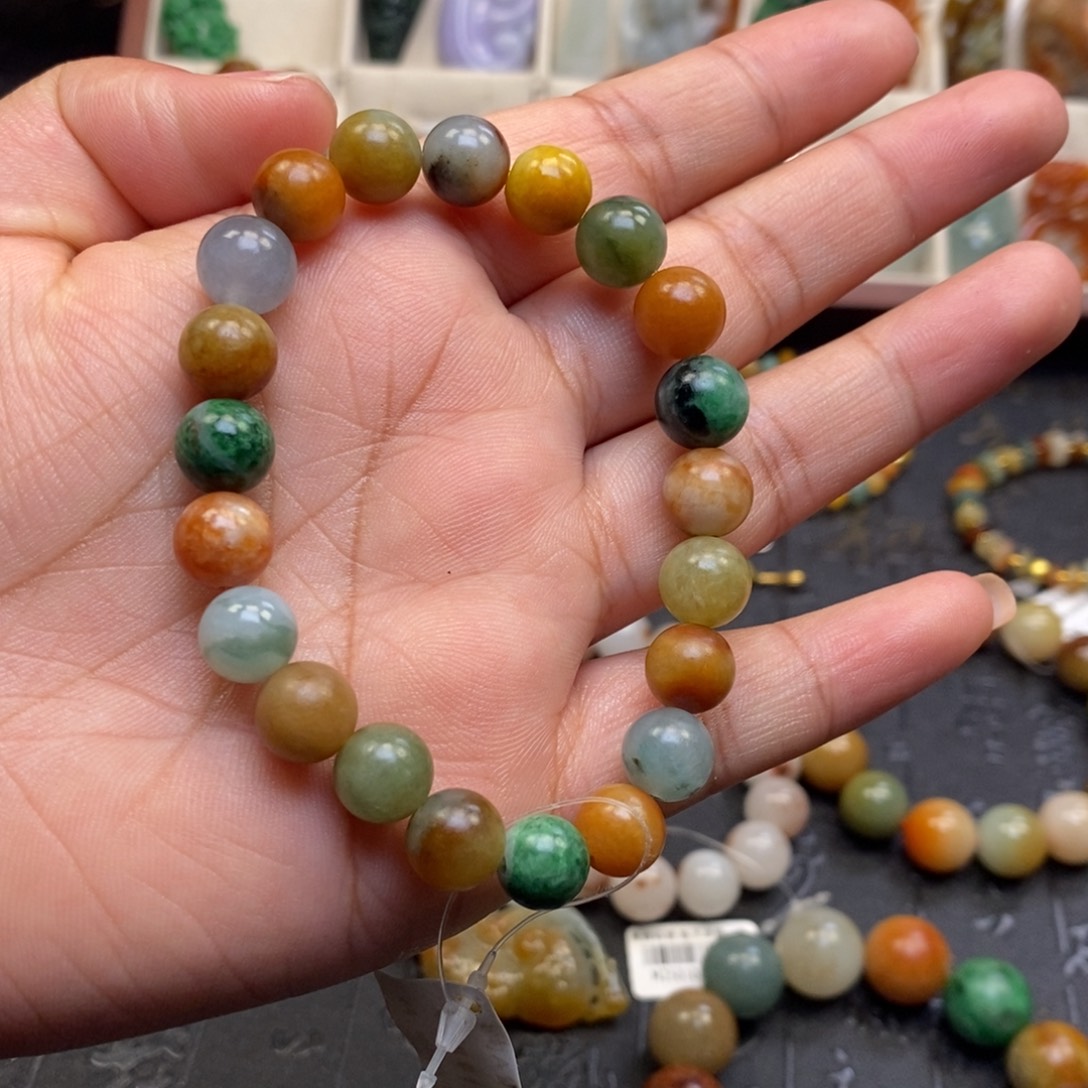 翡翠未镶嵌手串卡9