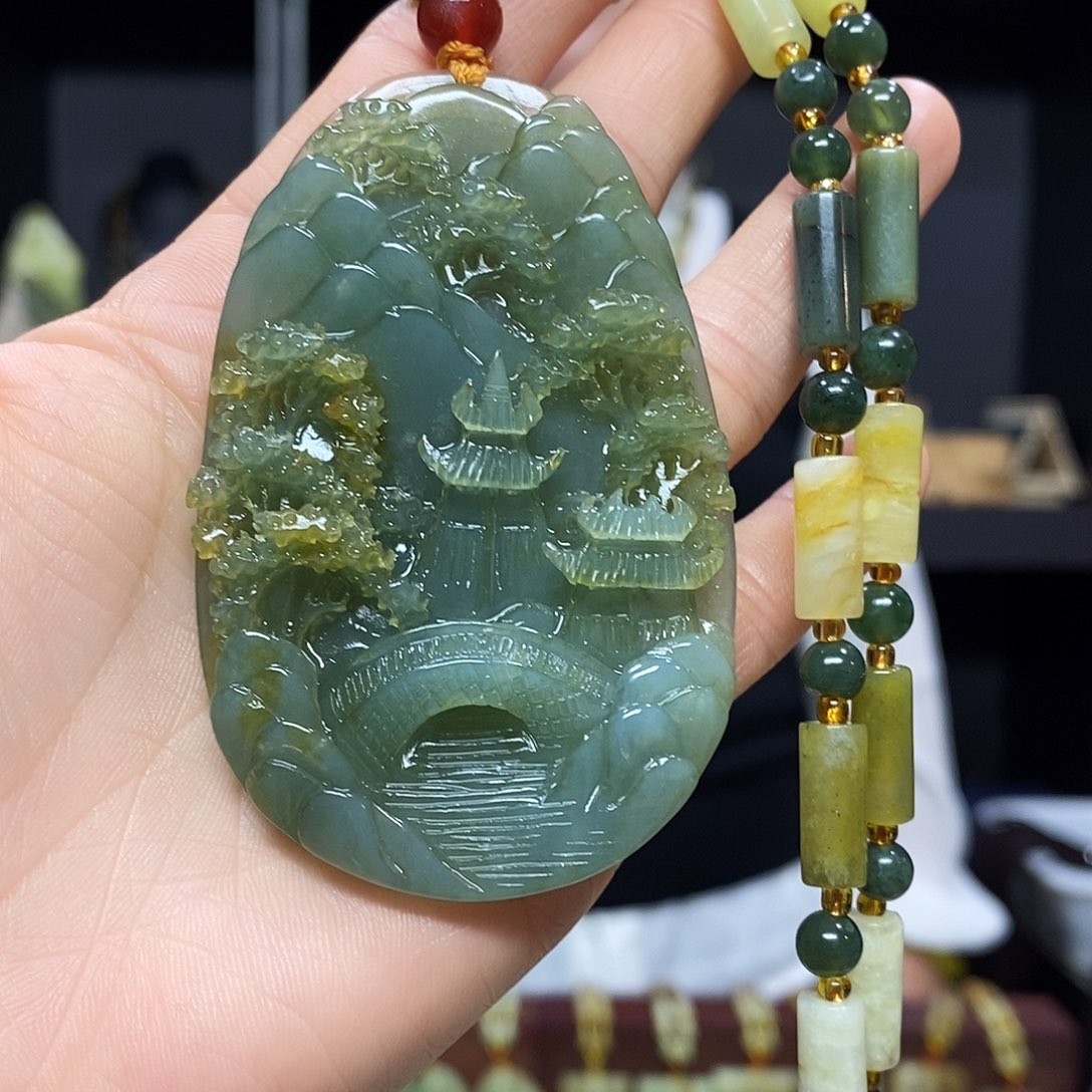 岫玉挂件吊坠未镶嵌众**学