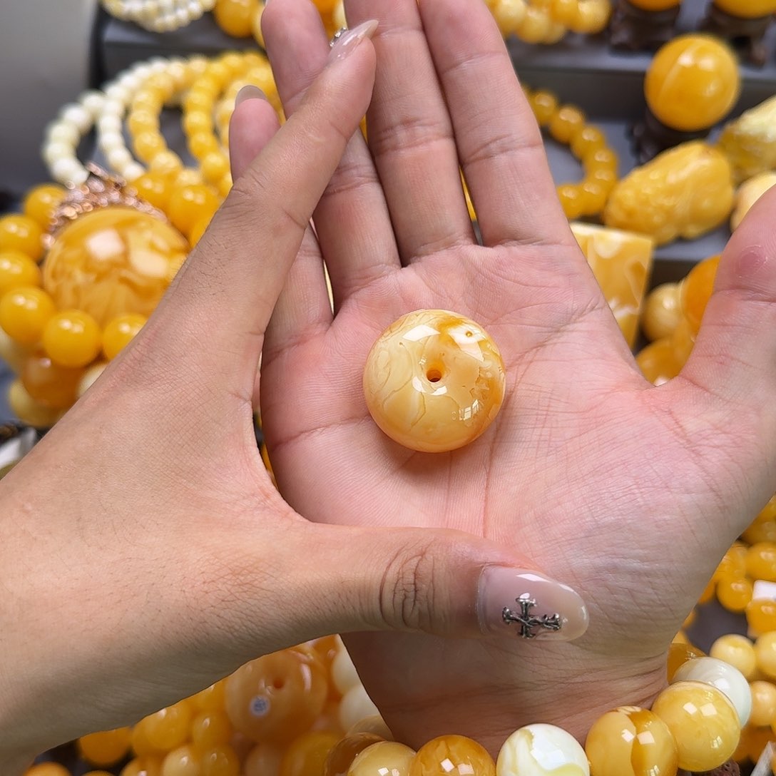 未镶嵌琥珀珠宝奇石平安扣