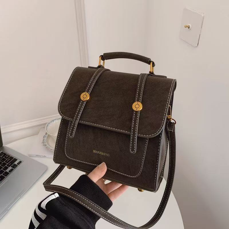 高颜值复古新款大容量双肩包背包学院高级通勤百搭单肩简约包
