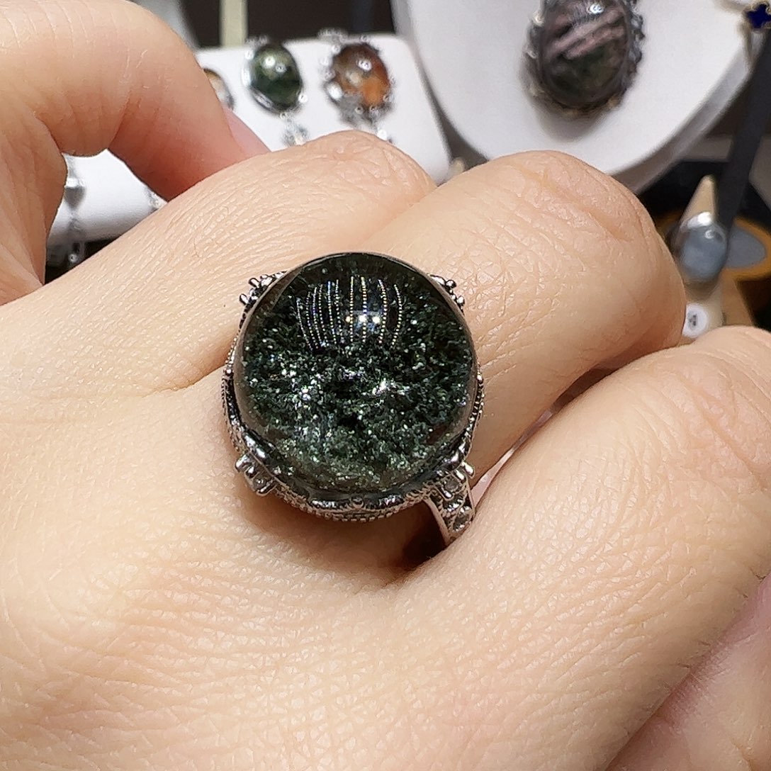 l***q银S925镶嵌珠宝半成品水晶