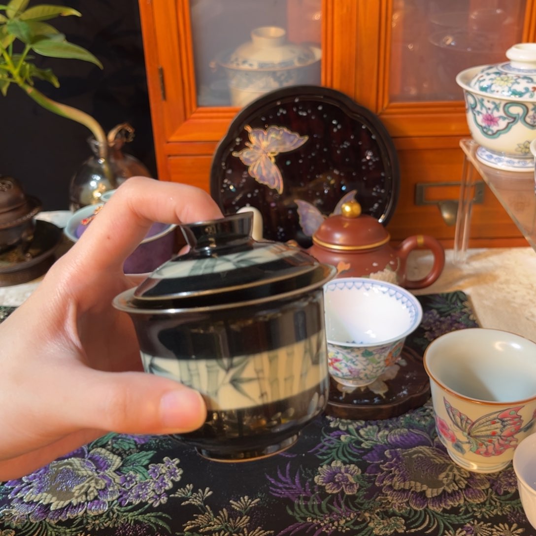 竹子盖碗杯子啊啊