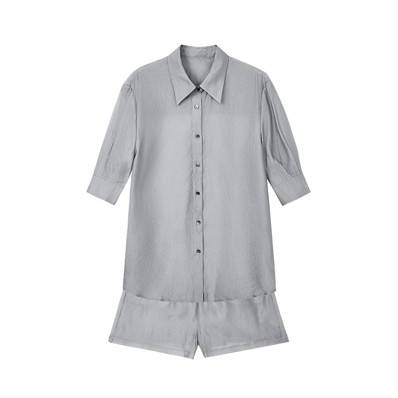 【籽言专属】设计感优雅衬衣连体裤套装N2657