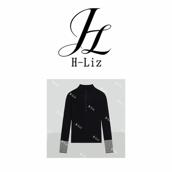 【H-Liz】时尚气质简约设计感针织上衣7626