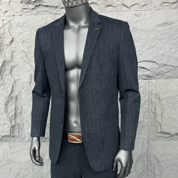 【仝邦精工版】863-9款高端免烫处理标准暗纹西服上装插肩袖标准型