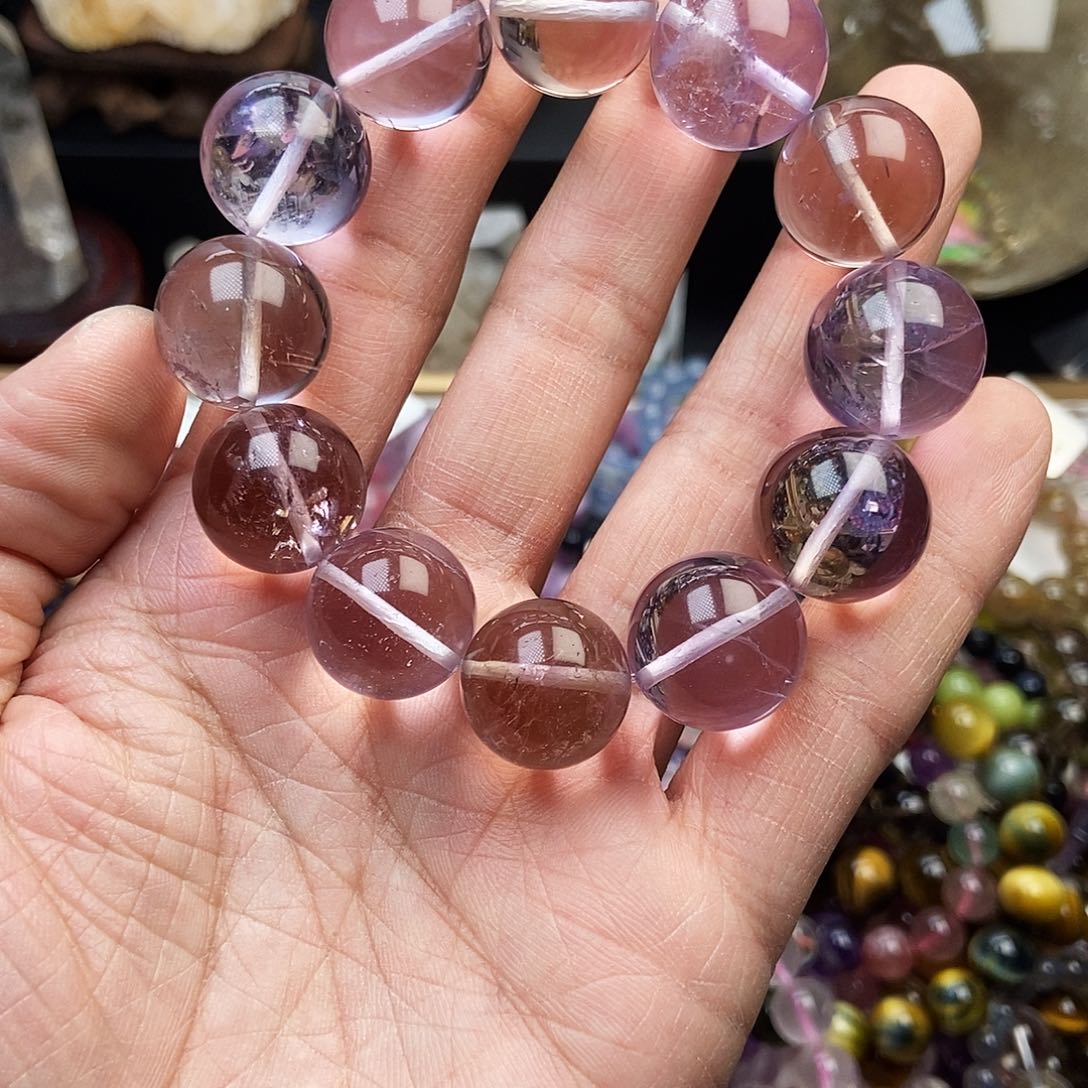 水晶手链未镶嵌紫黄晶手链