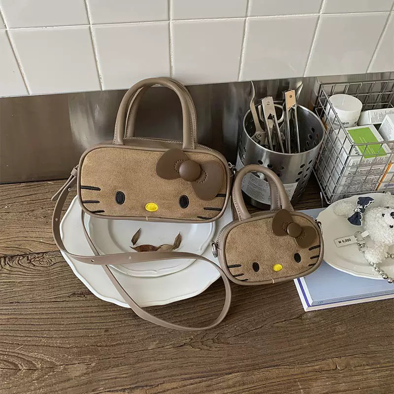 「银角大王」天菜少女复古凯蒂保龄球包！日常逛街手提斜挎包单肩