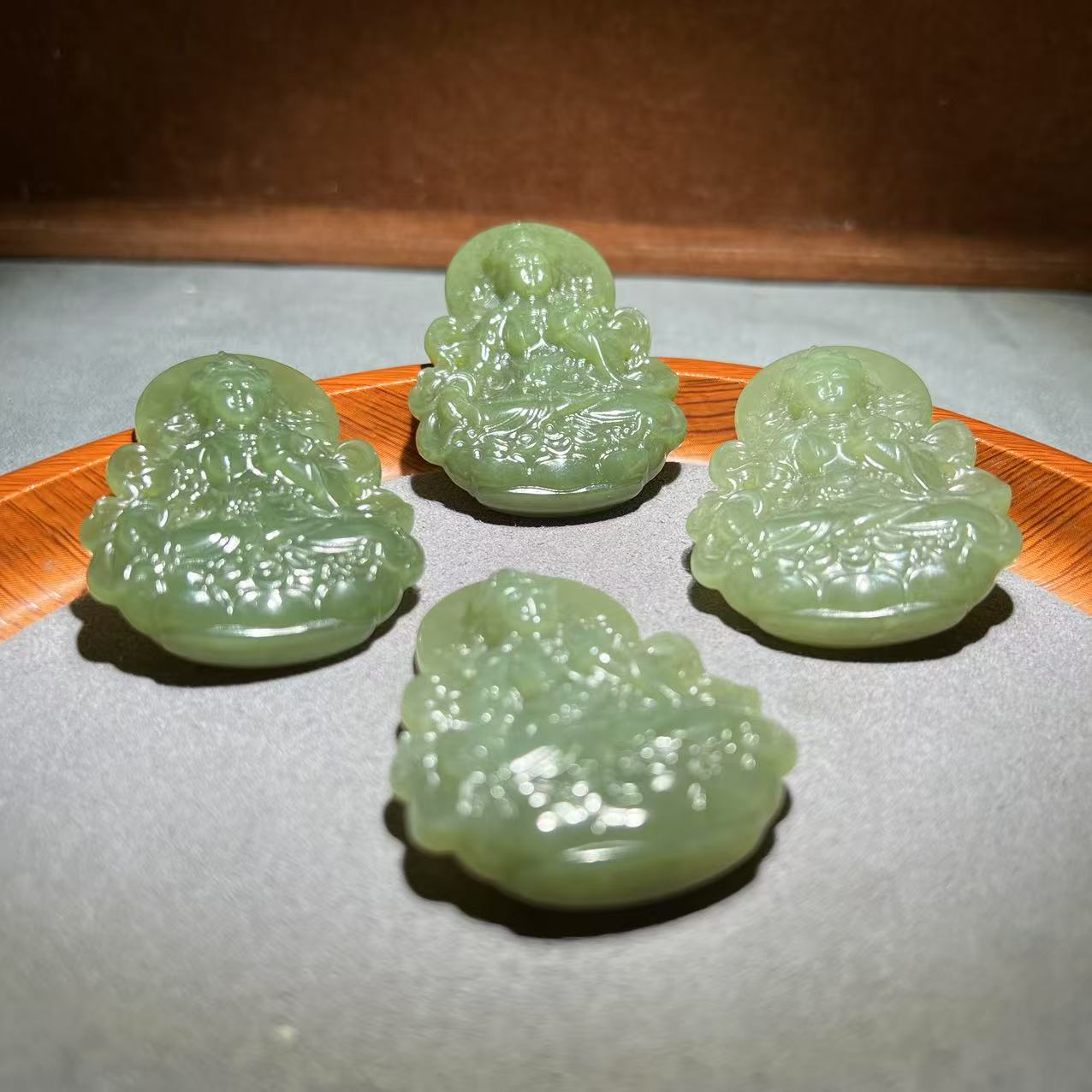 【张老斯珠宝】天然和田玉观音吊坠zr024（多样性发货 拍一发一）