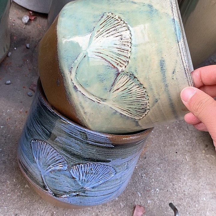 紫砂花盆瑕疵口17高17瑕疵