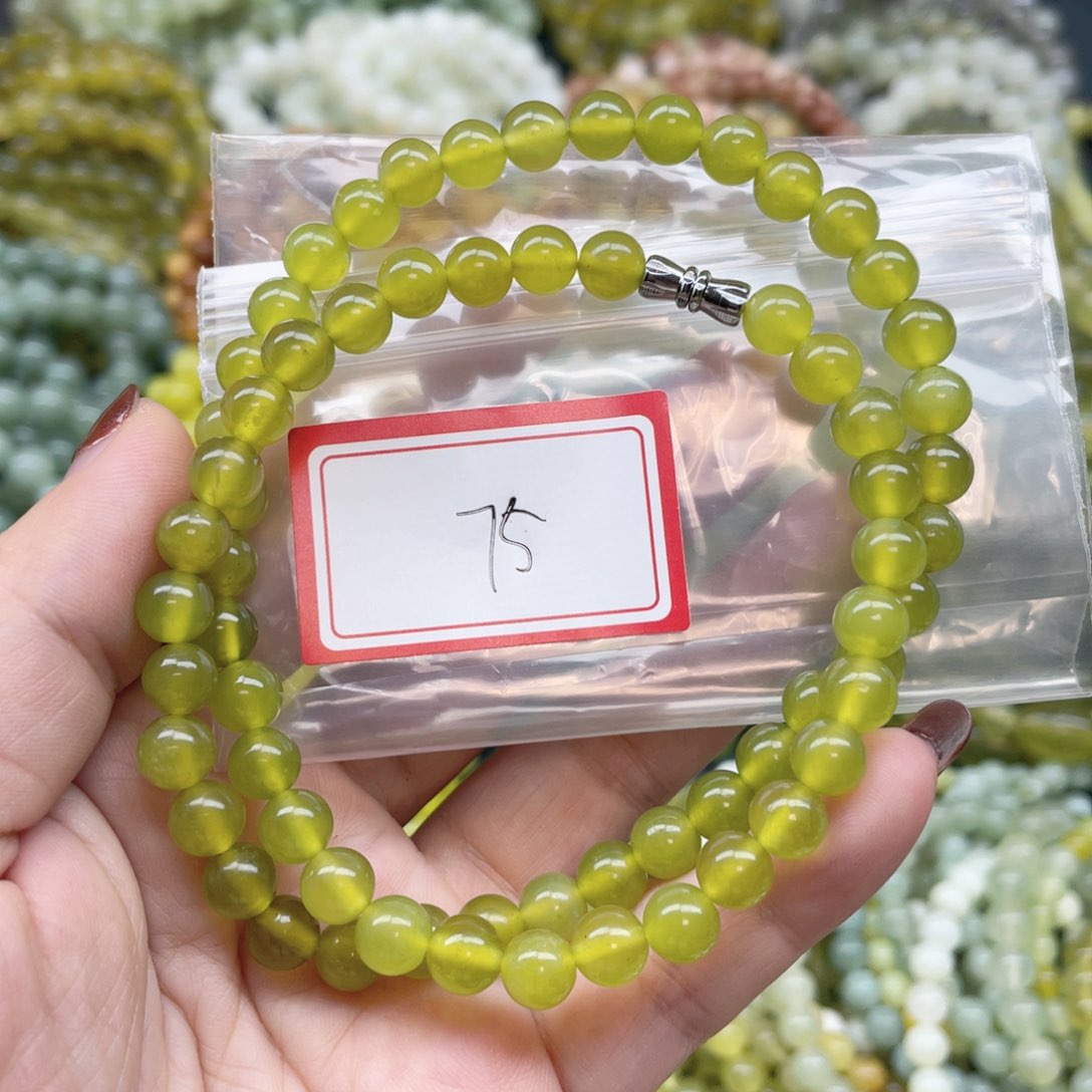 未镶嵌蛇纹石玉手链