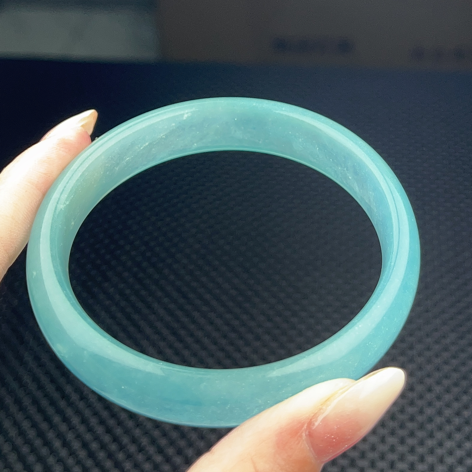 (老郑珠宝)W146蓝冰常规手镯精致精百搭美气质时尚