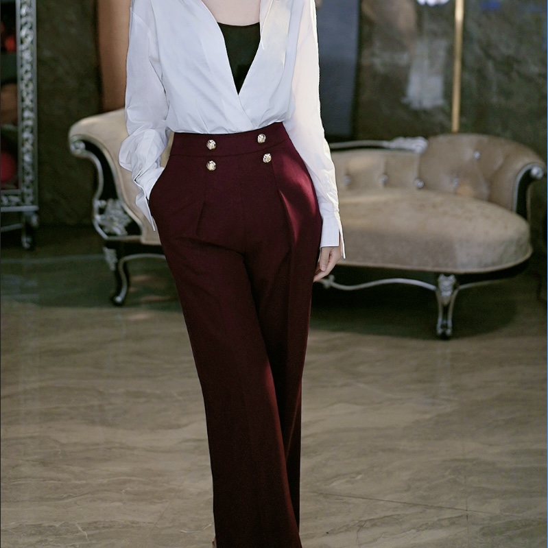 SEJI/瑟纪【时髦收藏家】淑媛气质直筒裤