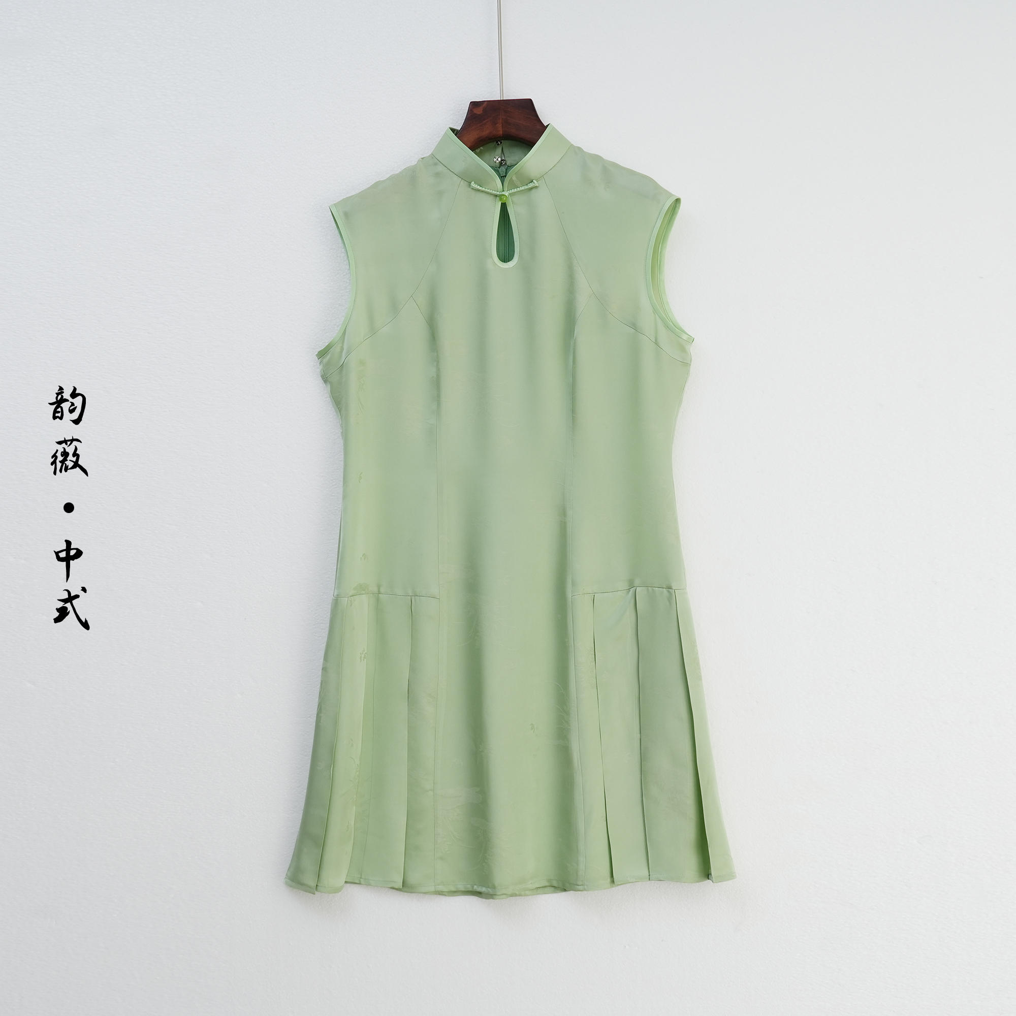 女士中国风传统国风新中式无袖短款连衣裙0307