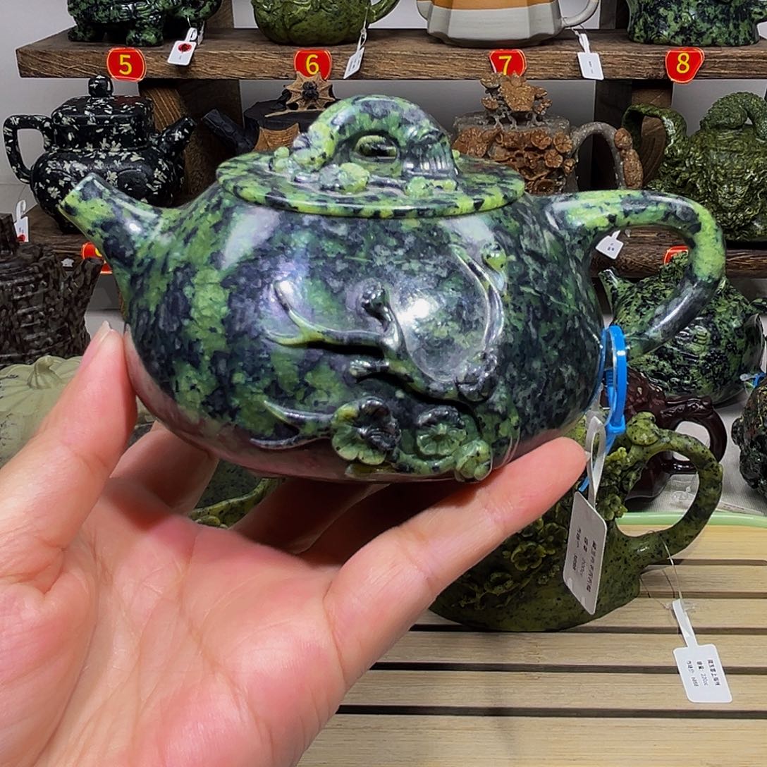 石材藏玉药王石石瓢盖微瑕200c
