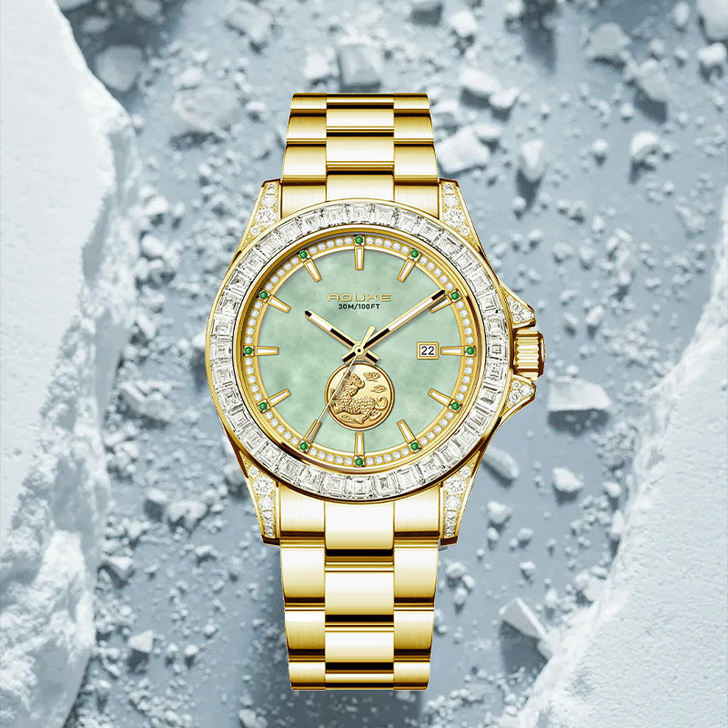 AOUKE/奥刻祥云瑞气系列高奢全自动男士腕表kk075