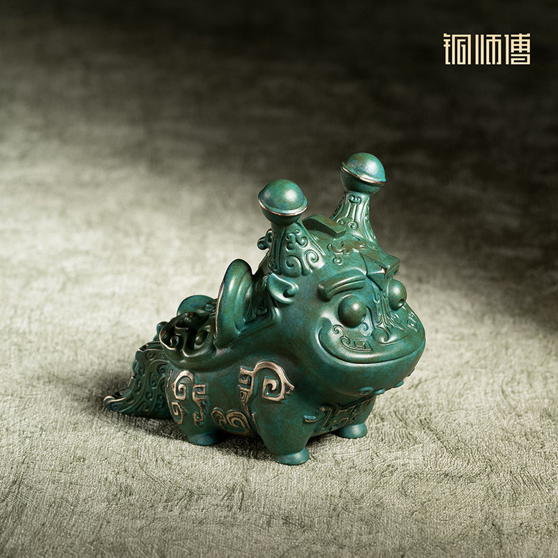 铜师傅 陕西历史博物馆系列《日己觥铜摆件》办公室桌面文物装饰品