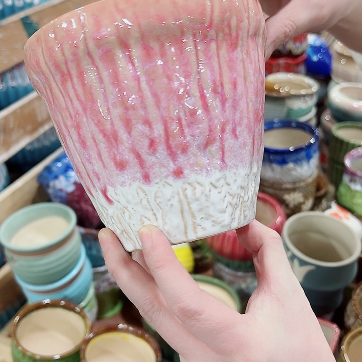 有孔，凑单福利满10元发货陶瓷多肉花盆！