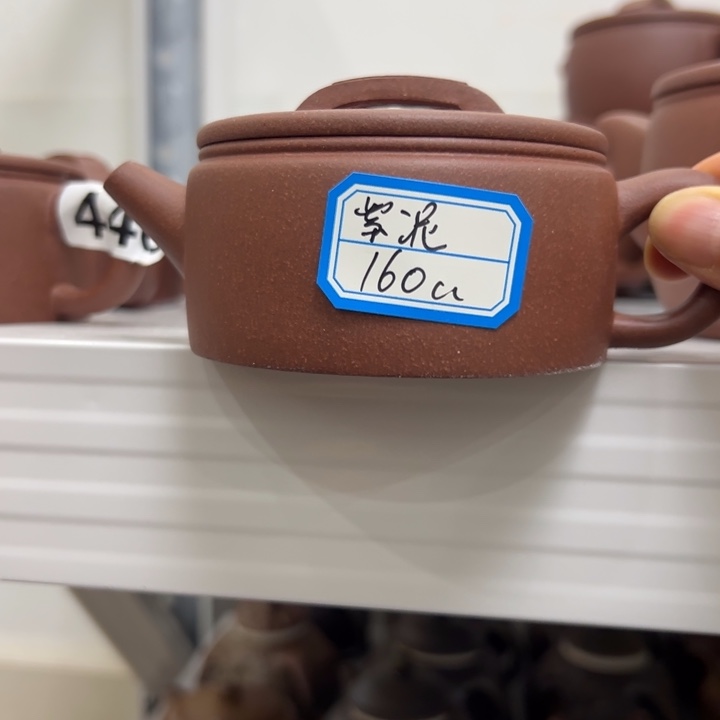 紫砂茶壶紫泥半手160