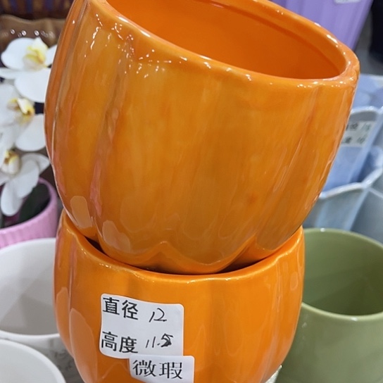 多肉绿植陶瓷花盆9.9包邮，有孔