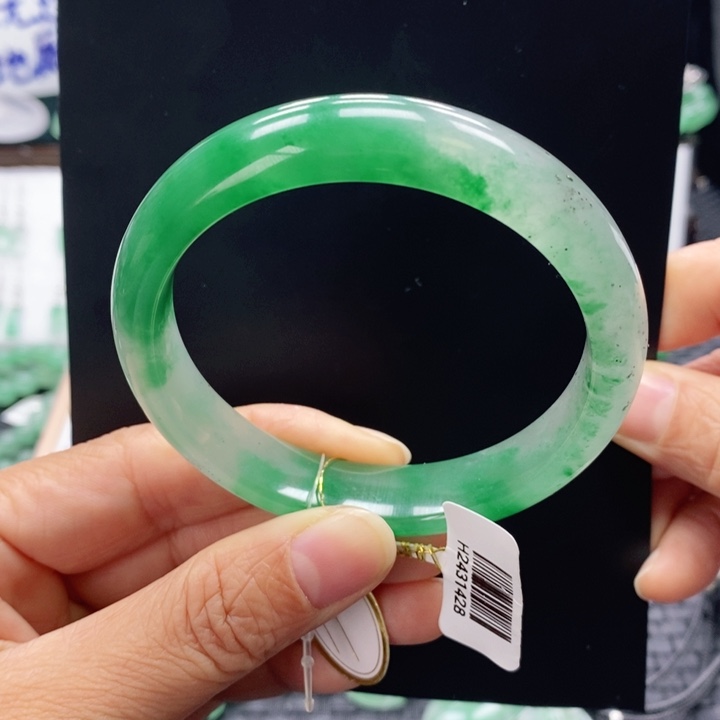 木***居石英质玉未镶嵌手镯青青59-木子居