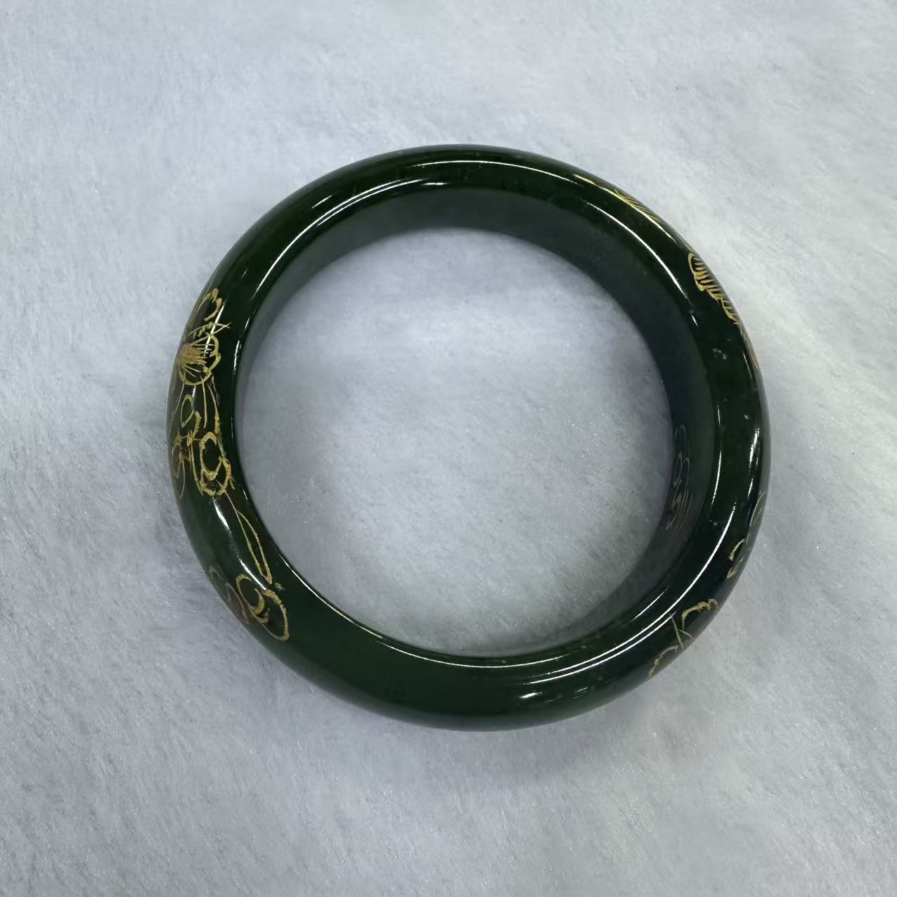 天然和田玉雕刻蝴蝶凤凰祥云来手镯XY60 多样性发其一