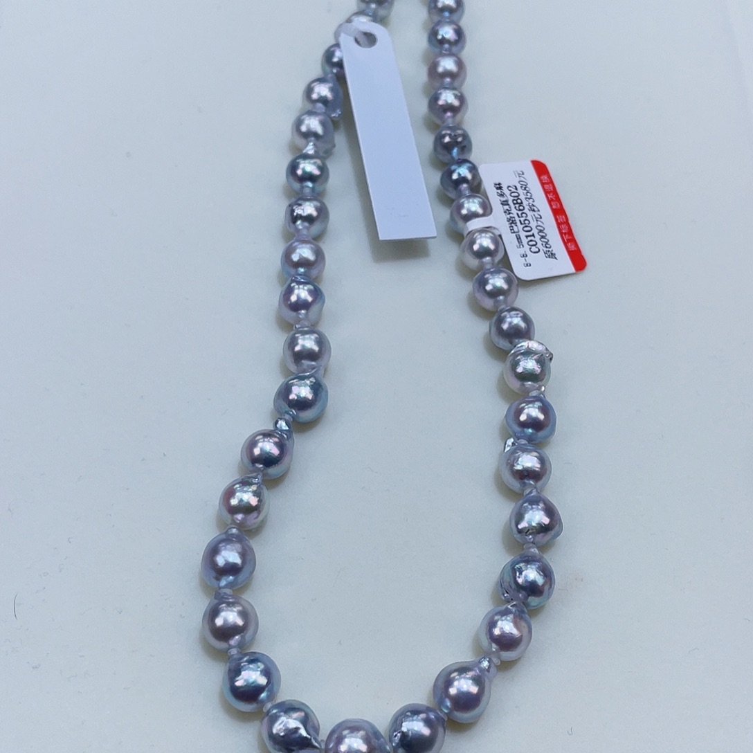 淡水珍珠颈饰合金8/8.5巴洛克真多麻