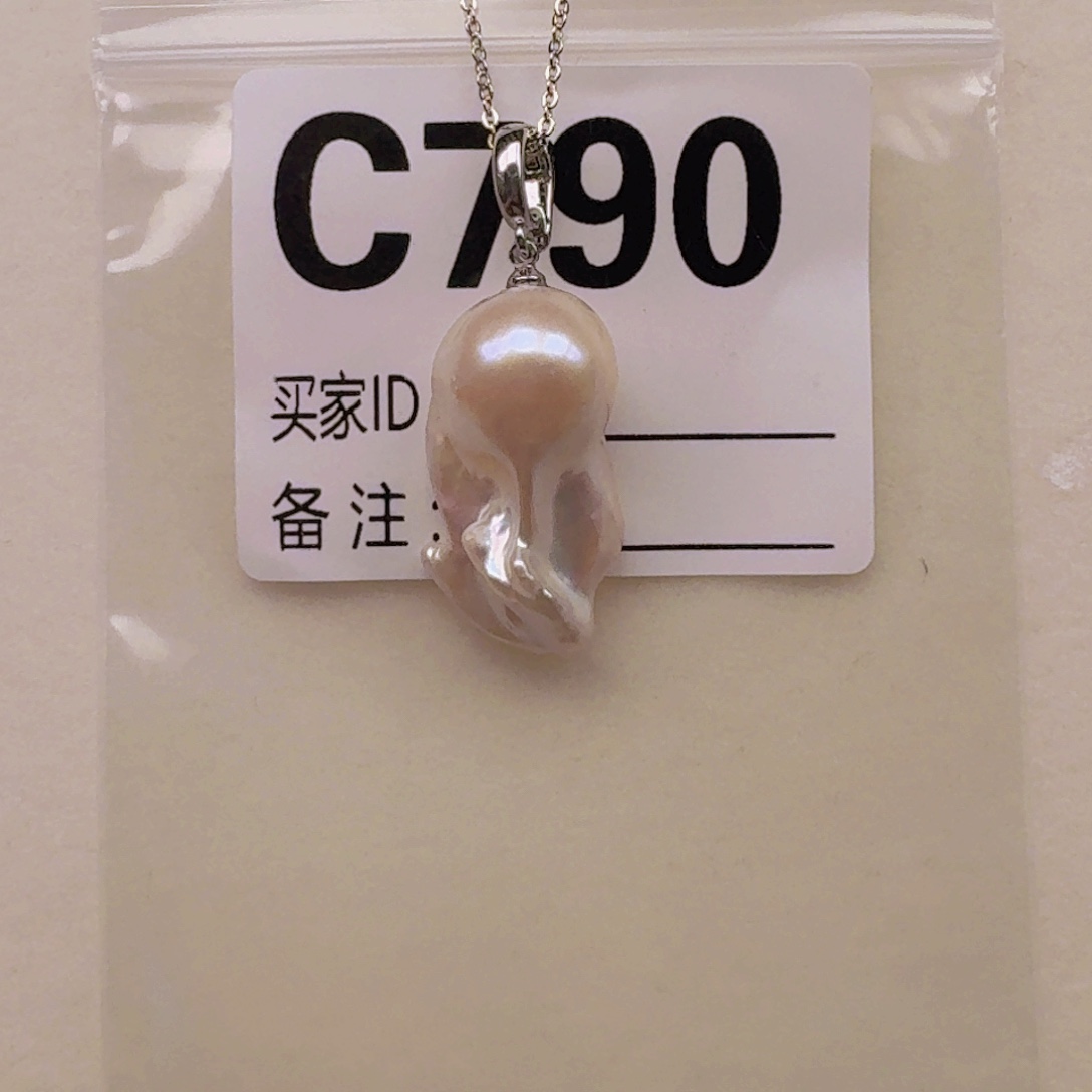 颈饰银S925镶嵌淡水珍珠