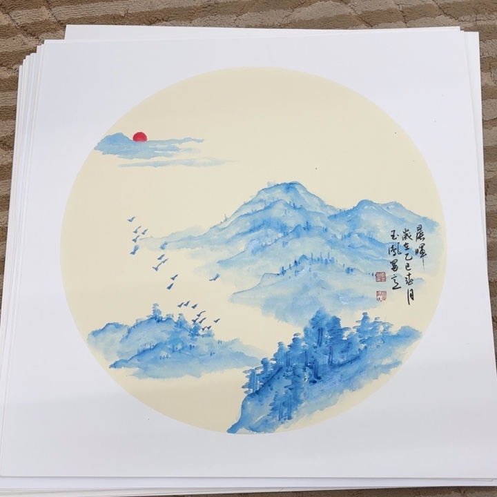 国画花鸟的翅膀和羽毛50.50