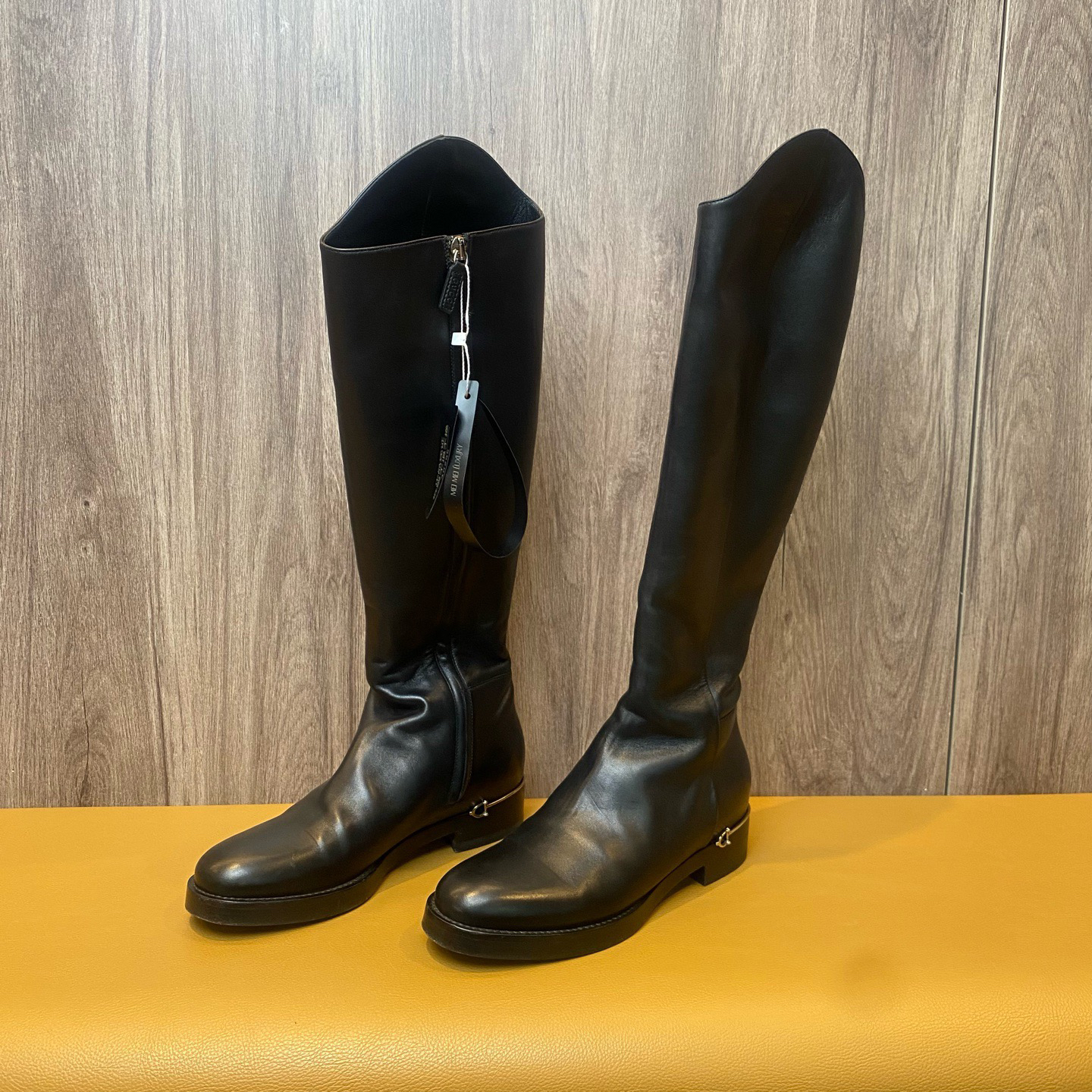 99新 GUCCI/古驰 Gucci 黑色长筒靴/35.5码/99新/40295