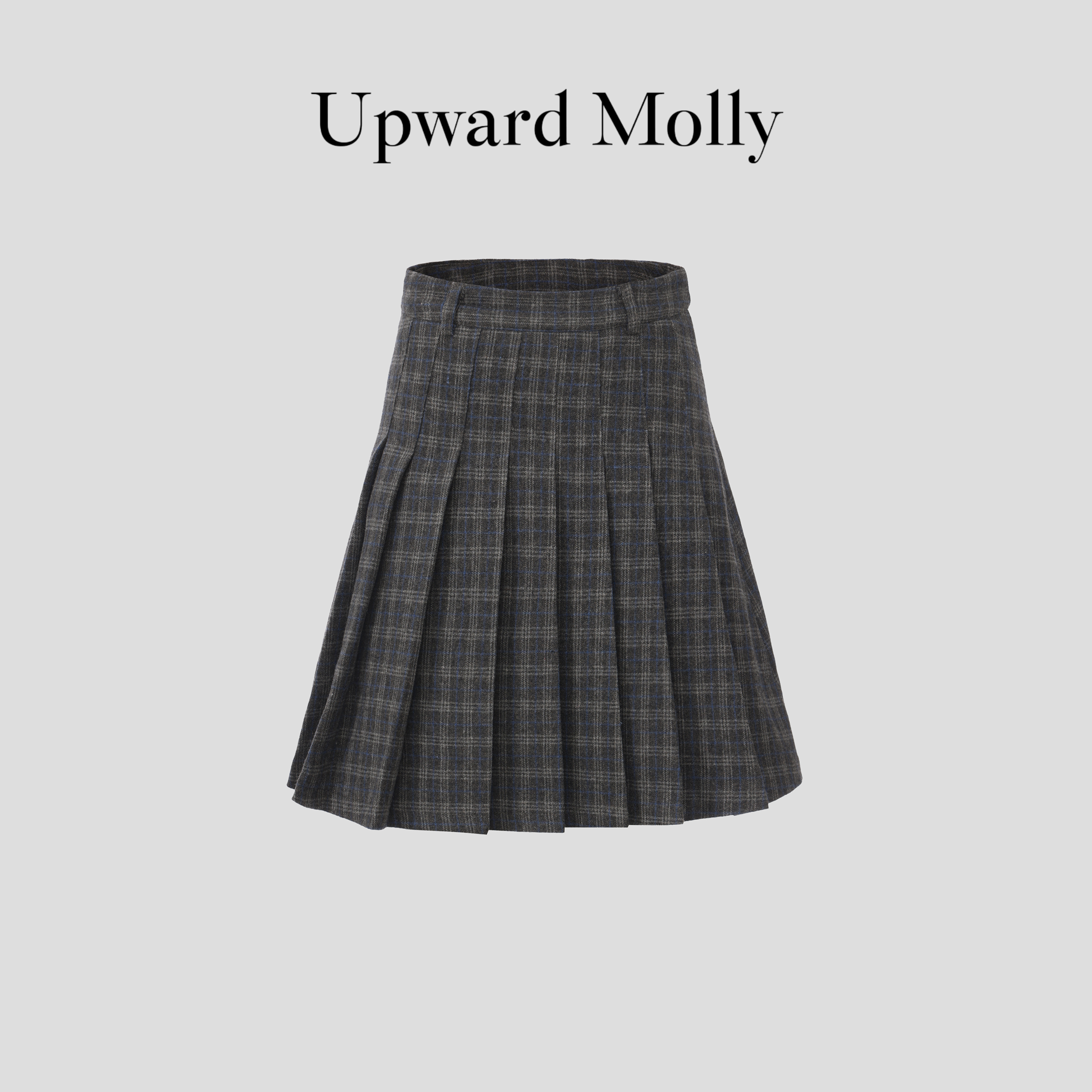 Upward Molly【伦敦随想】复古英伦羊毛质感百搭百褶A字半身裙