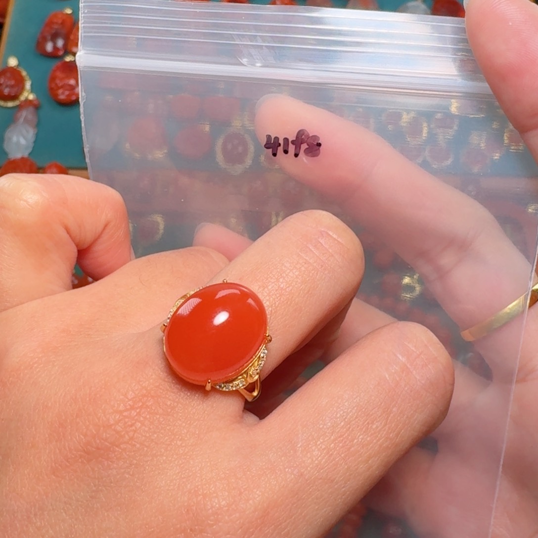 南红玛瑙南红银S925镶嵌