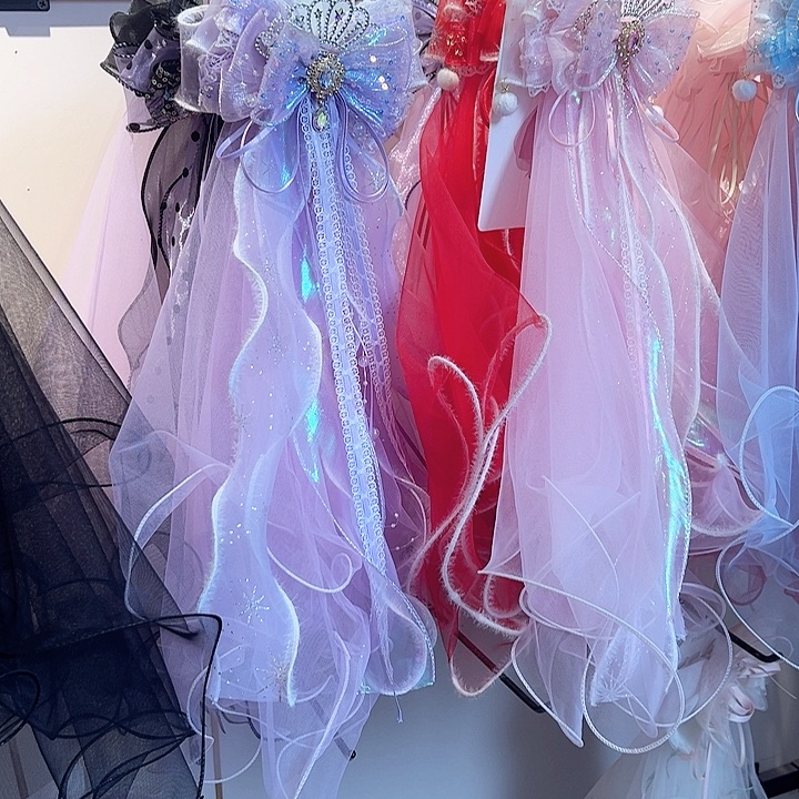 涛***1大号拷边头纱粉色紫色各5片材料