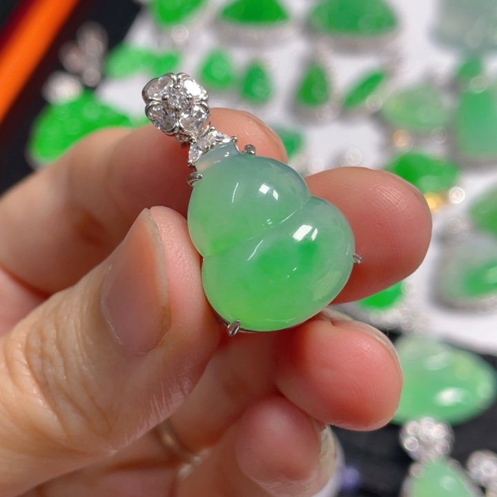 *****翡翠银S925镶嵌吊坠(不含链)