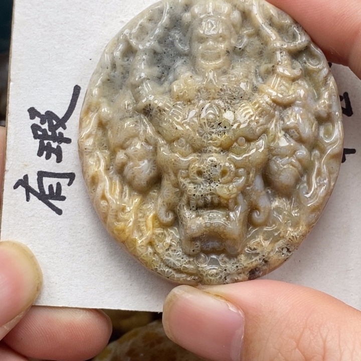 硅化珊瑚（珊瑚玉）未镶嵌颈饰