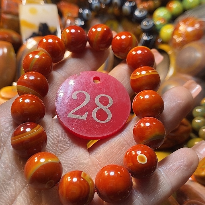 简***掌玛瑙/玉髓未镶嵌手链