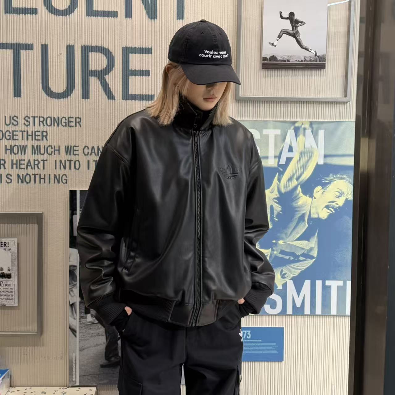 Adidas三叶草MHERPAPUJACKET休闲运动宽松夹克外套  IA7525