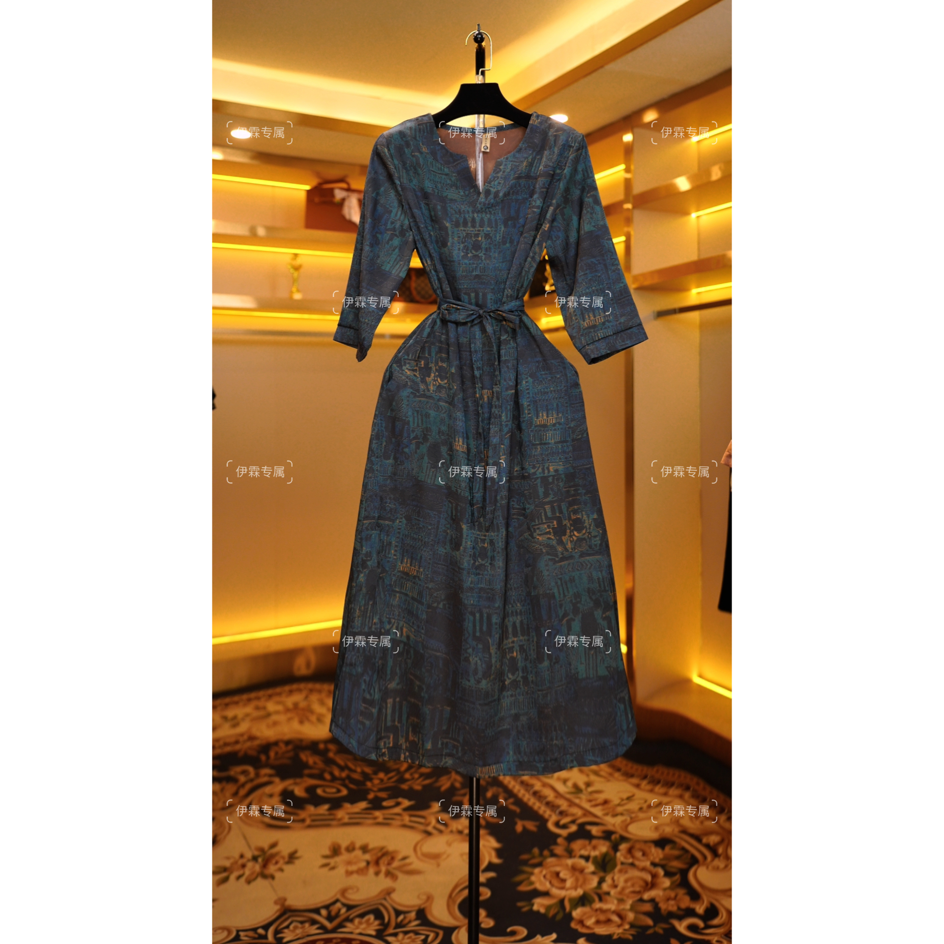 065冬秋季长袖百搭时尚简约休闲显瘦遮肉减龄连衣裙气质