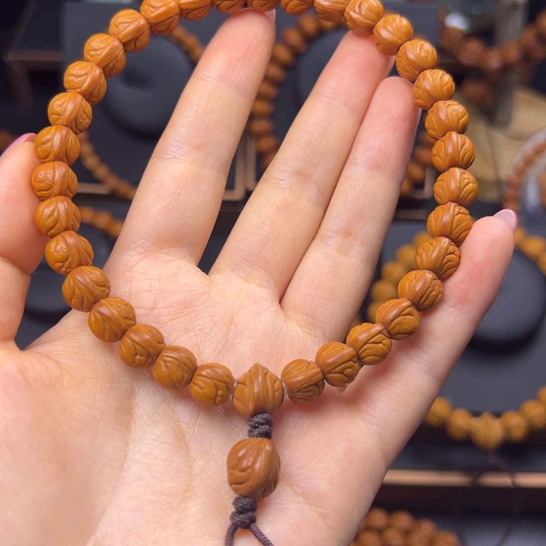 H***y手串桃核野生玉龙脊0.9