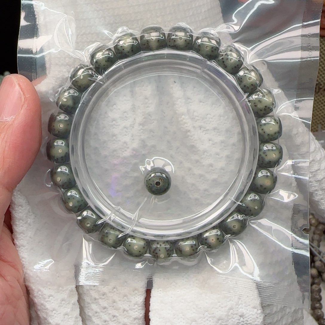 星月菩提手串帝绿果冻大眼睛9*8