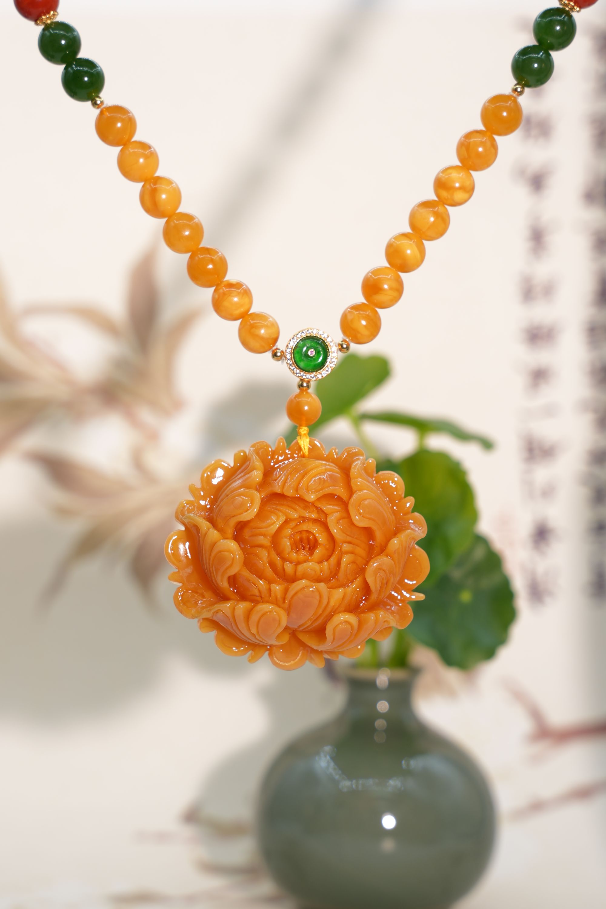 （大号）牡丹花DIY项链多样性发一件