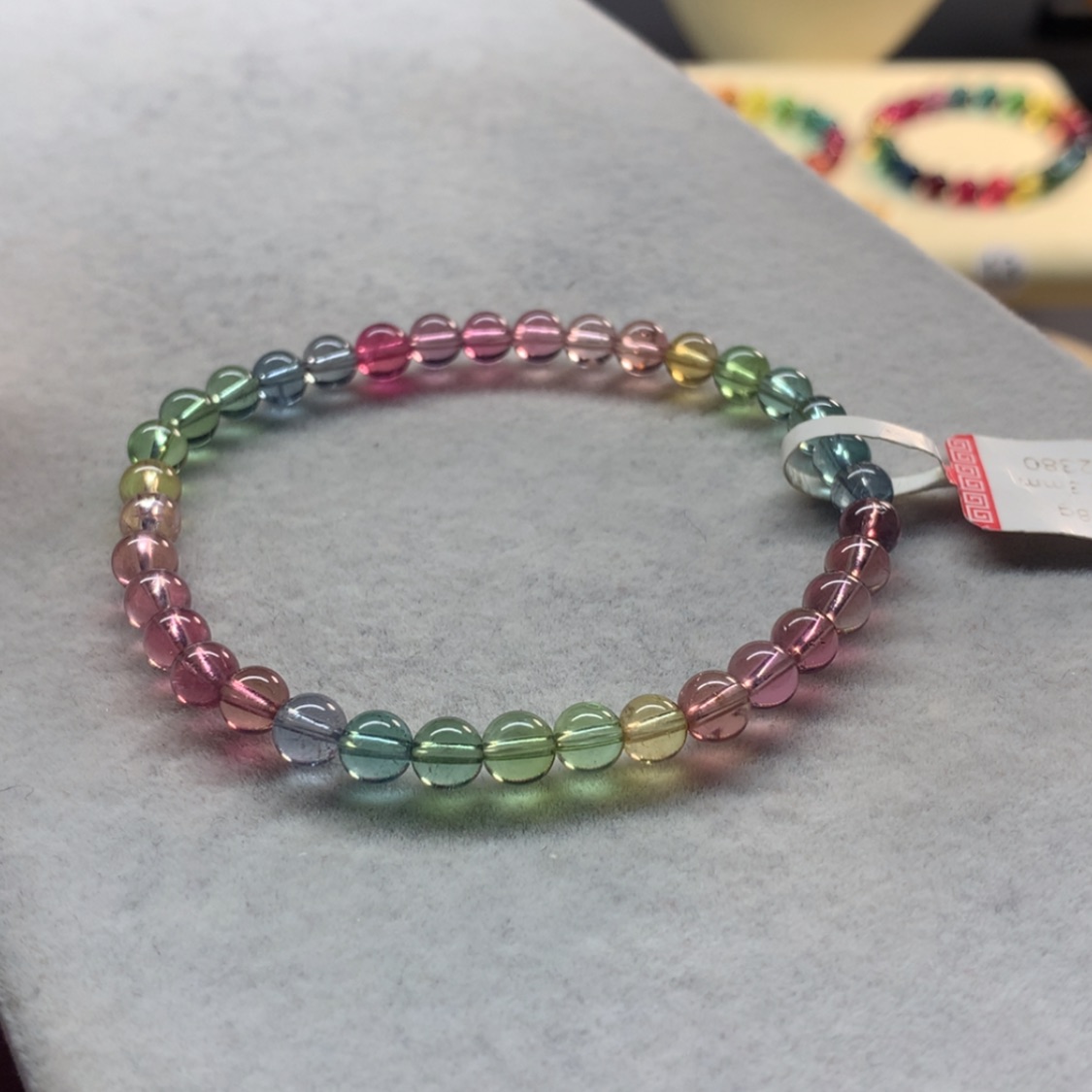 【闪购商品】未镶嵌手链碧玺荧光人鱼单圈5.3